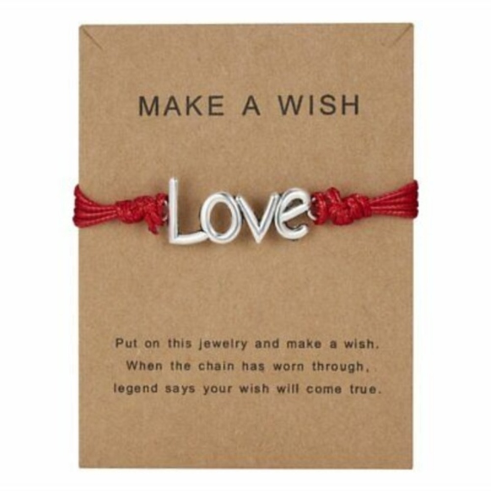 ♥️Love♥️Make A Wish Red Rope Bracelet